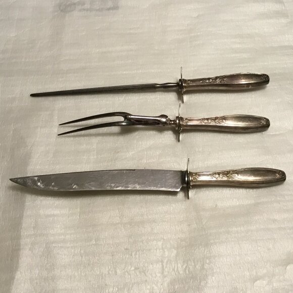 Antique 1919 International Silver Co. - William Rogers Ambassador carving set - Picture 1 of 15